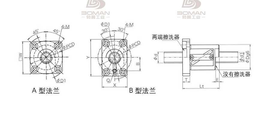 KURODA GR1503DS-AAPR 黑田丝杆替换尺寸图片大全