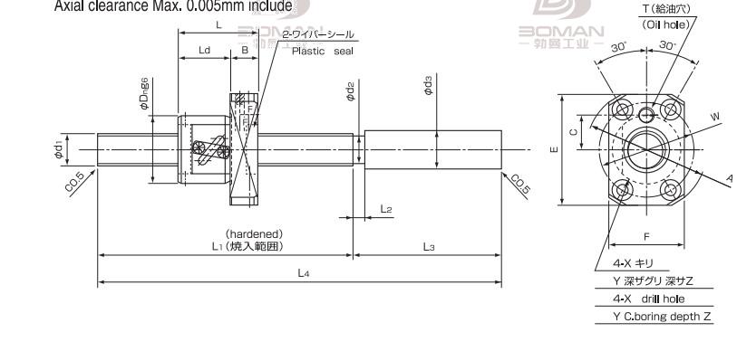 ISSOKU GPR1602RC3T-530 issoku丝杆购买