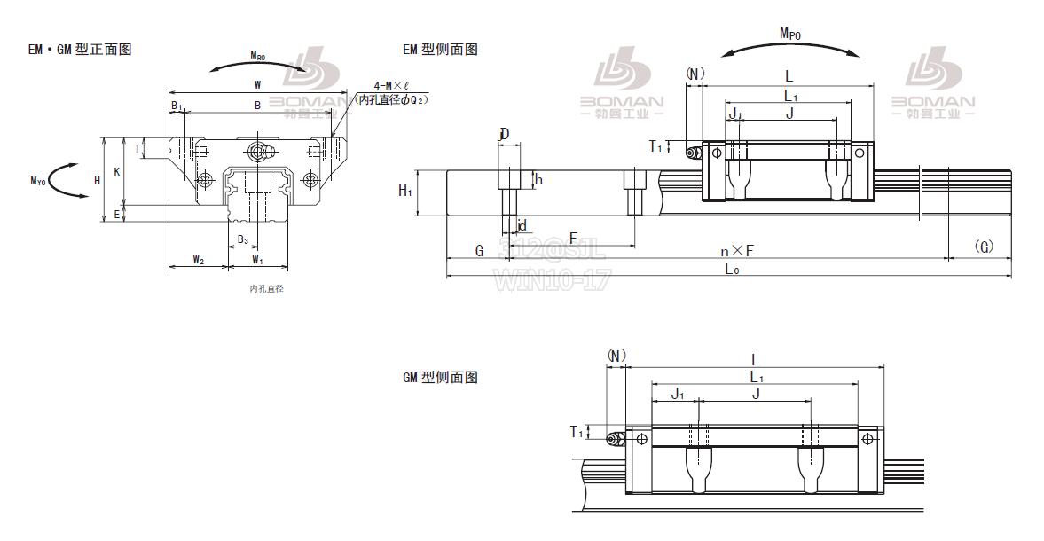 NSK LH20-0950-EM-C-2-KCZ-LH系列导轨