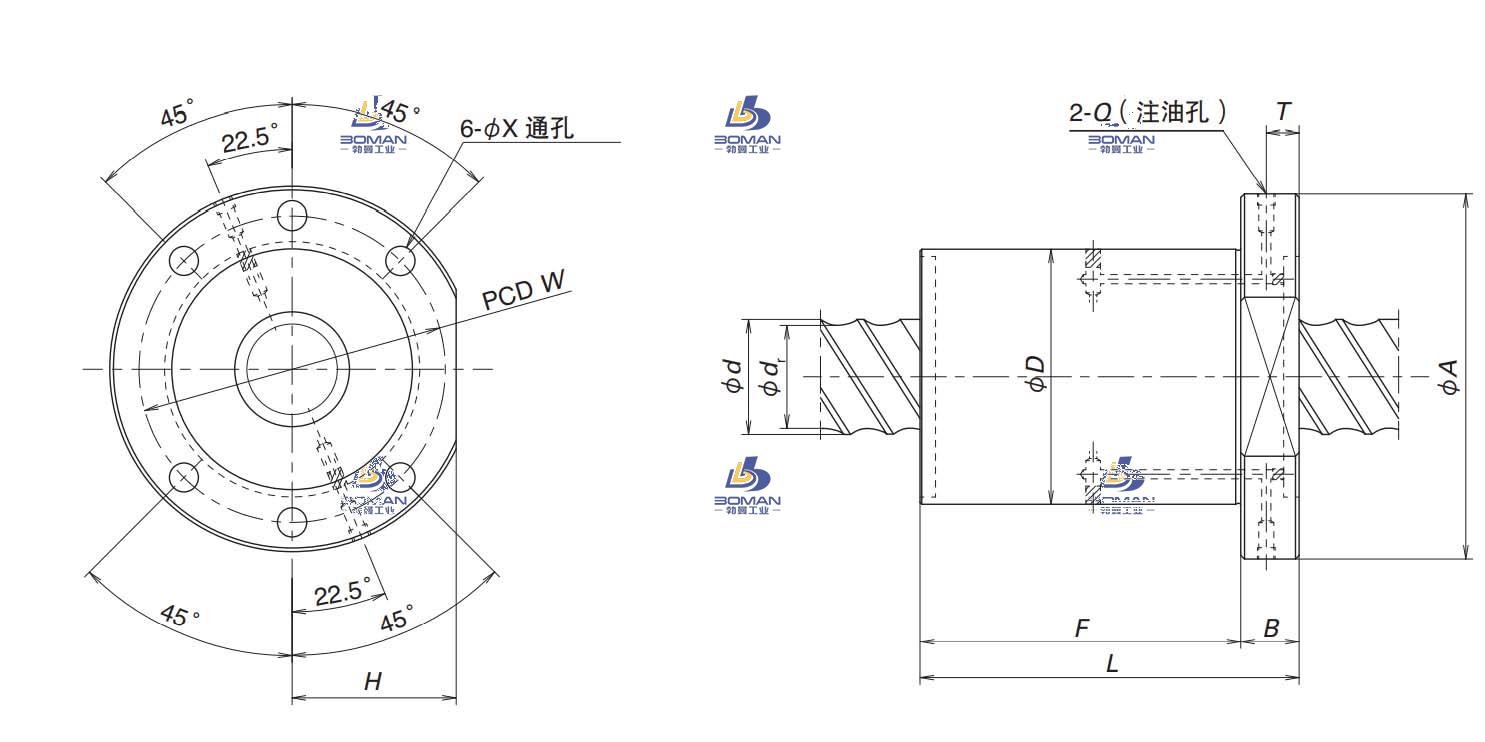 HTF-SRD5040-6E-HTF-SRD滚珠丝杠