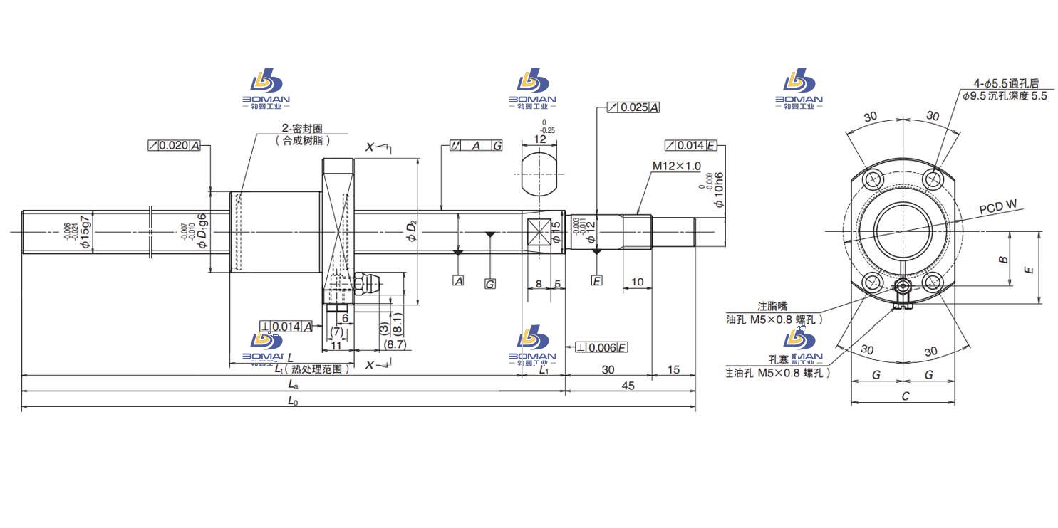 FSS1520N1D1450-FSS滚珠丝杠
