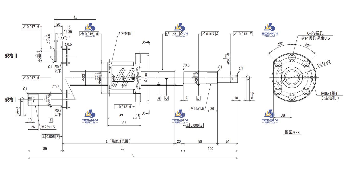 W3214SA-5Z-C5Z8-SA标准滚珠丝杠