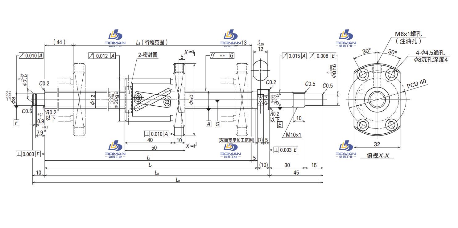 W1203KA-3P-C5Z10-KA标准库存品丝杠